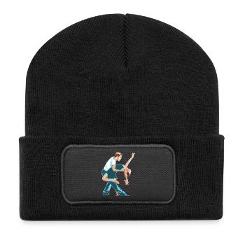 ballerina ballet dance dancer dance dancer yoga62 - Recycled Patch Beanie - black - Front