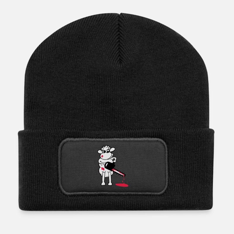 Chainsaws - Sheep - Recycelte Patch Beanie - Schwarz