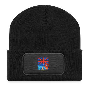 London Lover - Beanie recyclé à patch - noir - Devant