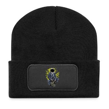 GO TO THE MOON - Astronaut cyclist gift - Recycled Patch Beanie - black - Front