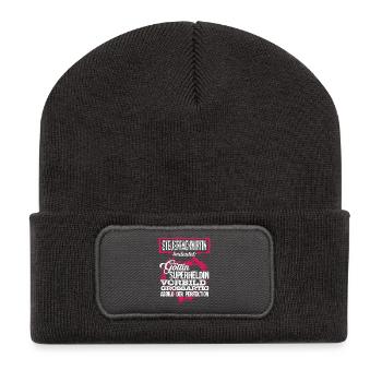 STEUERFACHWIRTIN - duden - Recycelte Patch Beanie - Dunkelgrau - Vorne