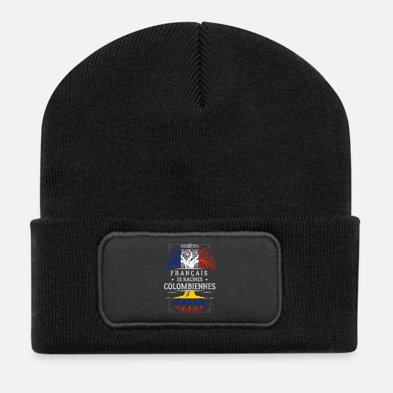 Racines Colombiennes - Beanie recyclé à patch - noir