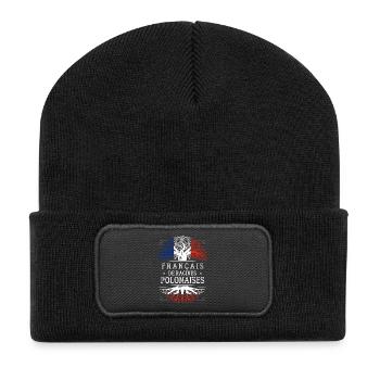 Racines Polonaises - Beanie recyclé à patch - noir - Devant