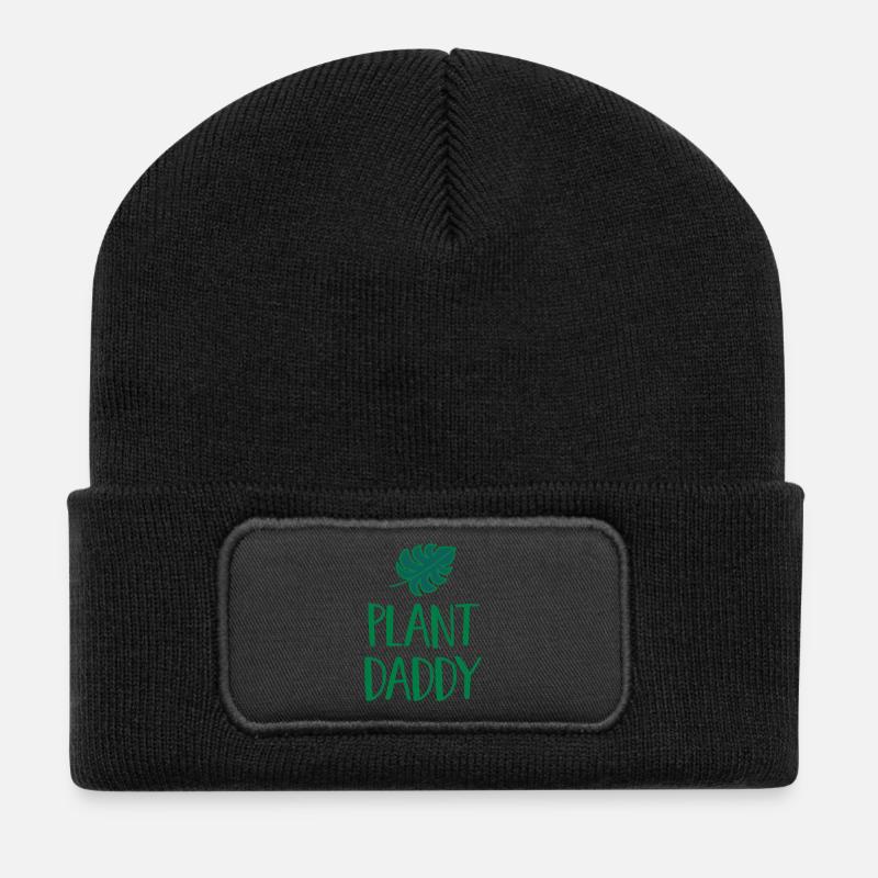 Plant Daddy - Recycelte Patch Beanie - Schwarz