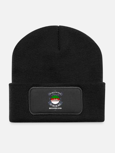 MS Helgoland Tshirt - Recycelte Patch Beanie - Schwarz