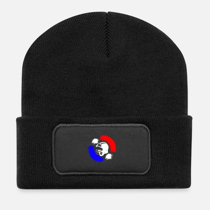 Feuerwehrmann aus Frankreich - Recycelte Patch Beanie - Schwarz