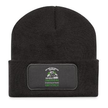 Zombie Apokalypse Mann - Recycelte Patch Beanie - Dunkelgrau - Vorne