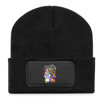 Graffitis et carttoon - Beanie recyclé à patch - noir - Devant