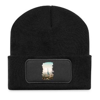 Paris - Recycled Patch Beanie - black - Front