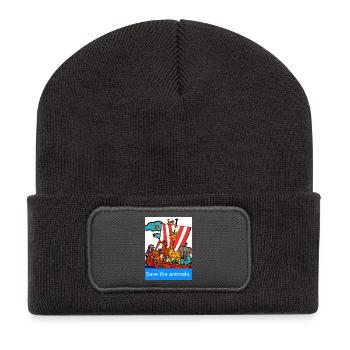 EC Animals I Save the animals. I planetcontest - Recycled Patch Beanie - dark grey - Front