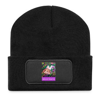 EC Animals I Nature conservation I Otter - Recycled Patch Beanie - black - Front