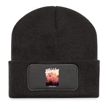 Los Angeles - Beanie recyclé à patch - charbon - Devant