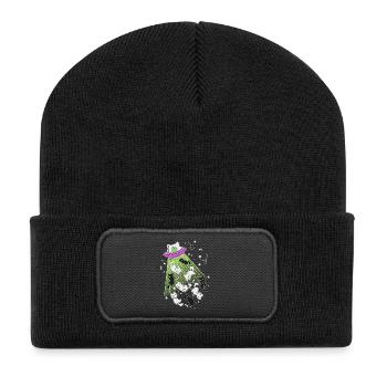 alien cats - Recycled Patch Beanie - black - Front
