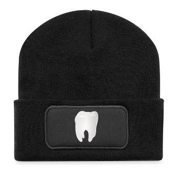 radiant white tooth - Recycled Patch Beanie - black - Front
