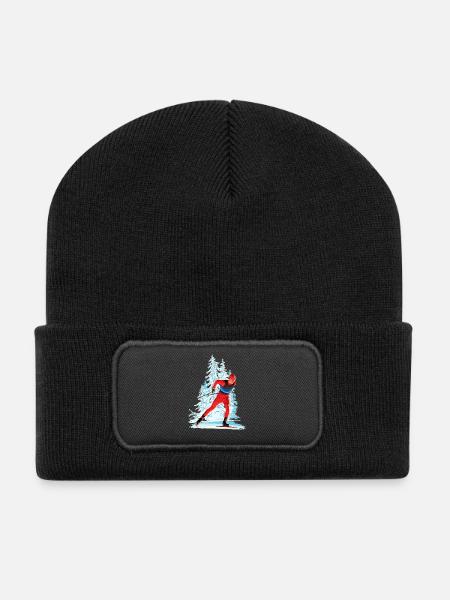 Ski de fond - Beanie recyclé à patch - noir