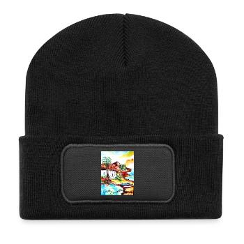 EC Holiday I Gran Canaria I Island I Gift Idea - Recycled Patch Beanie - black - Front