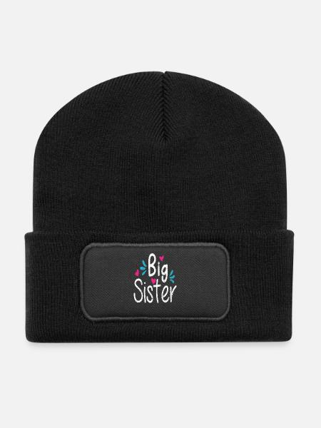 BIG SISTER, la grande sœur - Beanie recyclé à patch - noir