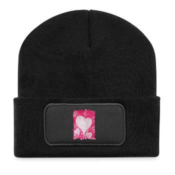 Liebe ist Wahrheit - Sonja Ariel von Staden - Recycelte Patch Beanie - Schwarz - Vorne