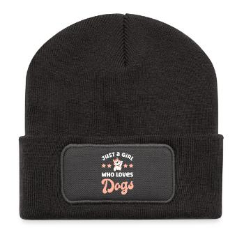 Chiens Chiens - Beanie recyclé à patch - charbon - Devant
