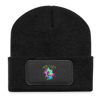 Freestyle Scooter | Children's Gift - Recycled Patch Beanie - black - Front