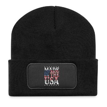 Fabriqué aux États-Unis - Beanie recyclé à patch - noir - Devant