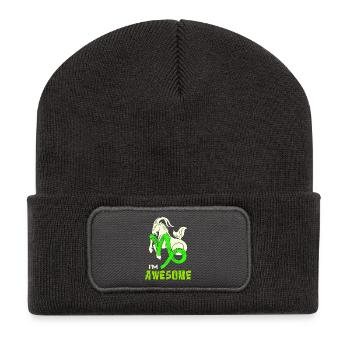 Cool Steinbock Statement Tierkreiszeichen Esoterik - Recycelte Patch Beanie - Dunkelgrau - Vorne