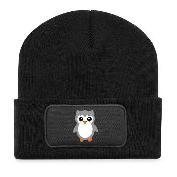 Hibou lapone - Beanie recyclé à patch - noir - Devant