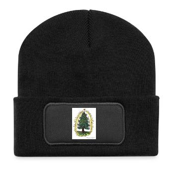 PEACE SEED CHRISTMAS TREE by Gudrun Kargl - Recycled Patch Beanie - black - Front