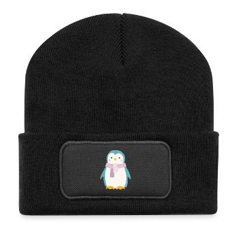 Penguin Dots Scandinave Chambre d’enfant enfants - Beanie recyclé à patch - noir - Devant