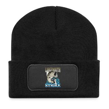 ACHIGAN À GRANDE BOUCHE - POISSON BLACK BASS - LUNKER FISH - Beanie recyclé à patch - noir - Devant