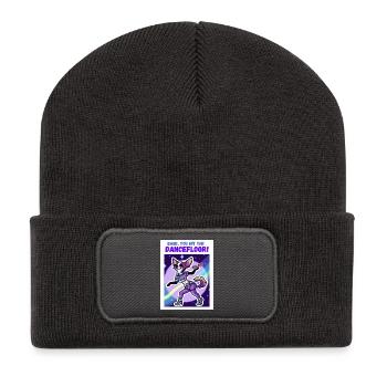 Chihuahua Babe, you hit the Dancefloor - Recycelte Patch Beanie - Dunkelgrau - Vorne