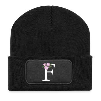 F - Recycelte Patch Beanie - Schwarz - Vorne