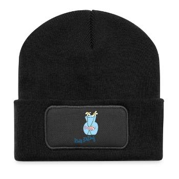 Fish in a jar Happy - Recycled Patch Beanie - black - Front