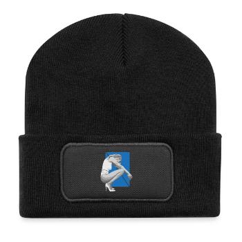 Sexy Mädchen Pin Up Comic Pop Art T-Shirt - Recycelte Patch Beanie - Schwarz - Vorne
