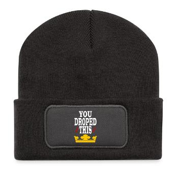 Vous avez laissé tomber cette couronne Roi/Reine - Beanie recyclé à patch - charbon - Devant
