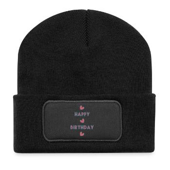 ALLES GUTE ZUM GEBURTSTAG!. ALLES GUTE ZUM GEBURTSTAG!. JAHRESTAG. - Recycelte Patch Beanie - Schwarz - Vorne