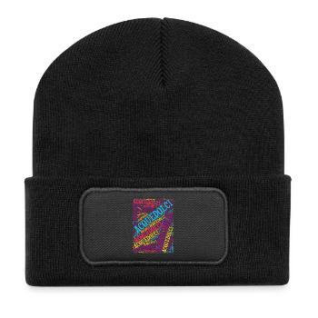 t-shirt Sicilia Acquedolci t-shirt word cloud t-shirt - Beanie recyclé à patch - noir - Devant