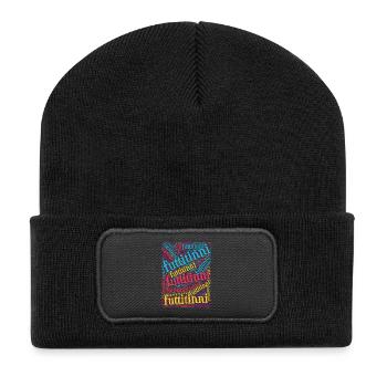 Sicilia T-Shirt futtitinni T-Shirt Word Cloud T-Shirt - Recycelte Patch Beanie - Schwarz - Vorne