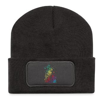 flower - Recycelte Patch Beanie - Dunkelgrau - Vorne