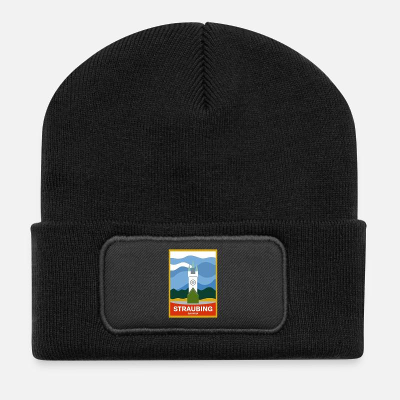 Straubing - Recycelte Patch Beanie - Schwarz