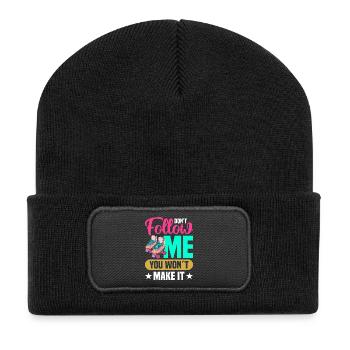 Roller Skate Design - Recycled Patch Beanie - black - Front