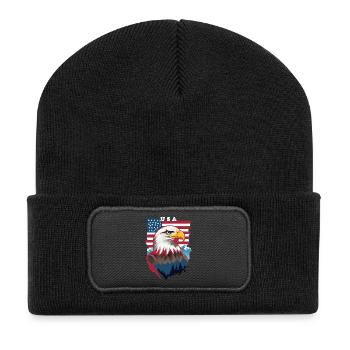 Bald eagle - Recycled Patch Beanie - black - Front