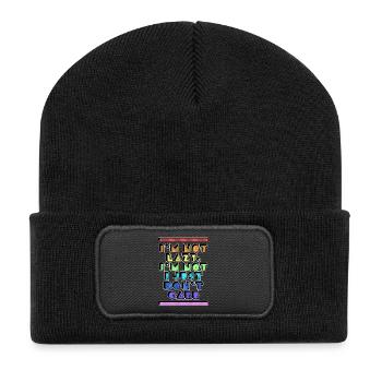 Anyway, cool saying, attitude doesn't matter to me - Recycled Patch Beanie - black - Front