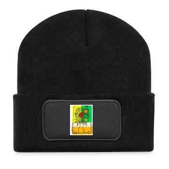 EC Flowers I Holiday I Gift I Summer I Mother's Day - Recycled Patch Beanie - black - Front