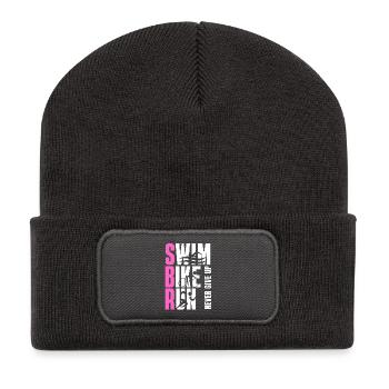 TRIATHLON MÄDCHEN WELLIG PINK - Recycelte Patch Beanie - Dunkelgrau - Vorne