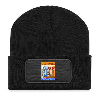 EG Tulips I Amsterdam I Flowers I Holiday - Recycled Patch Beanie - black - Front