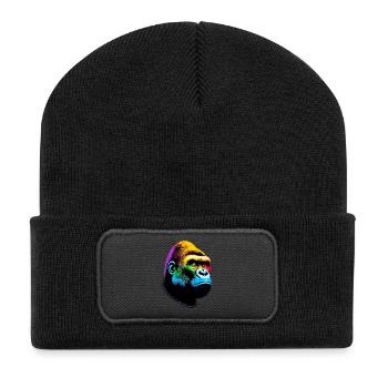 Gorille - Beanie recyclé à patch - noir - Devant