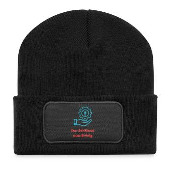 The key to success - Recycled Patch Beanie - black - Front