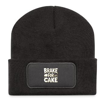 Gâteau de vélo sucré Conception de motivation - Beanie recyclé à patch - charbon - Devant