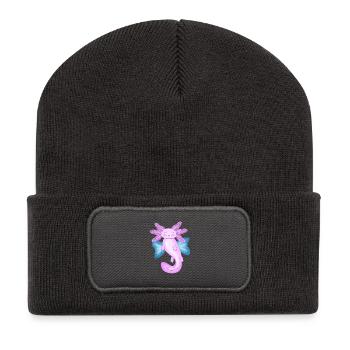 Angel axolotl - Recycled Patch Beanie - dark grey - Front